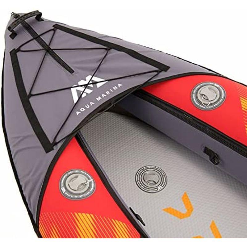 アクアマリーナ Memba メンバ カヤック インフレータブル パドル付 2人乗り ME-390-B オレンジ ルーフボックス、キャリア TUFREQ(タフレック) ルーフキャリア Pseries 10本脚 長さ2930×幅1330×全高370 (mm) 汎用 PH45SP