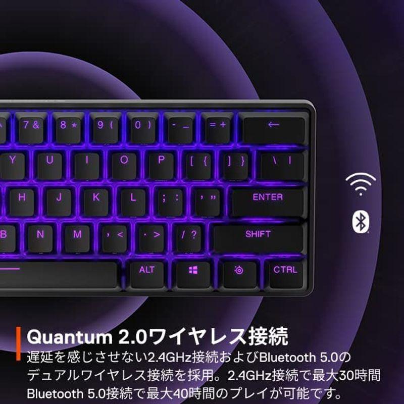 SteelSeries ゲーミングキーボード ミニサイズ Apex Pro Mini Wireless US 無線 ワイヤレス 英語配列 Q｜moanashop｜03