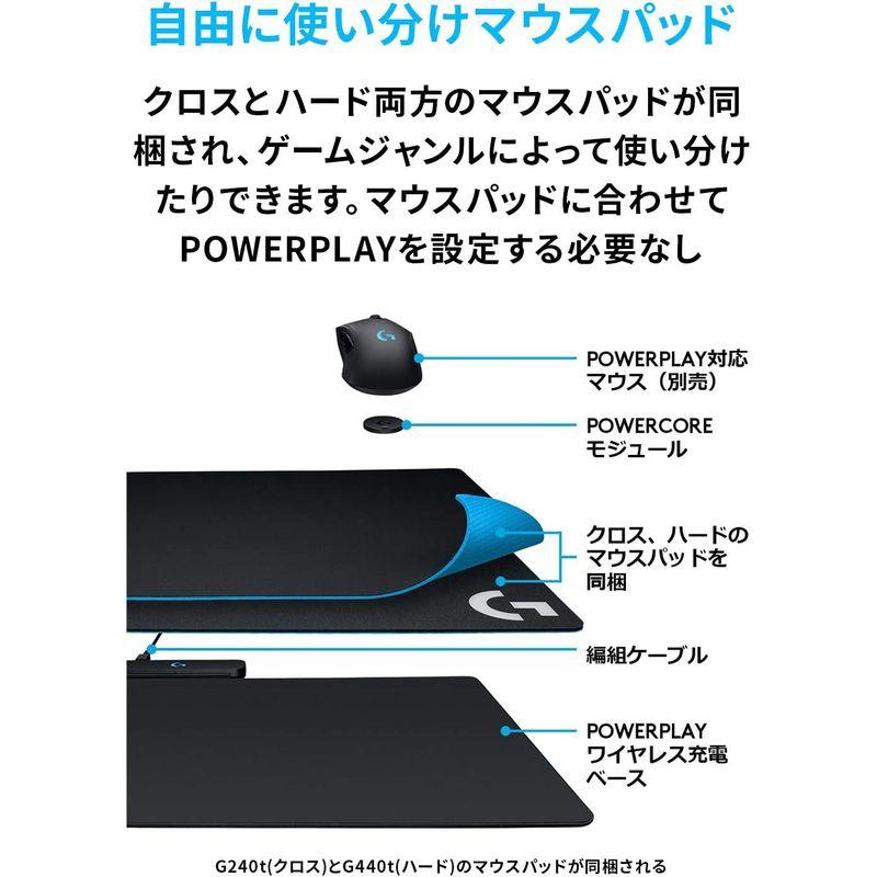 ネット限定販売 Logicool G ロジクール G ゲーミングマウスパッド G-PMP-001 POWERPLAY ワイヤレス充電 ハード&クロス マウス