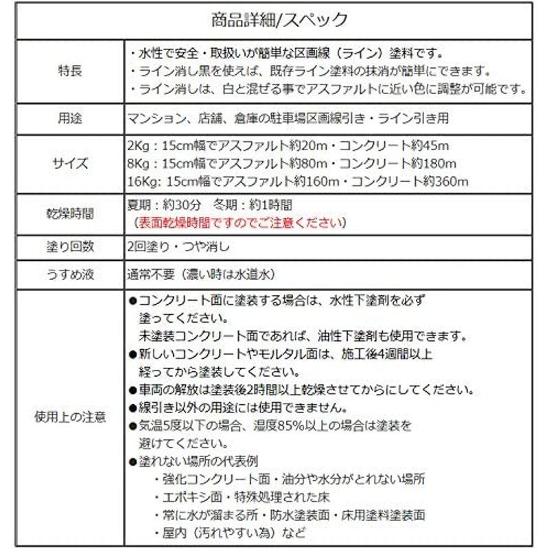 特殊消防隊 水性ハードライン 16kg 白 00001-12110