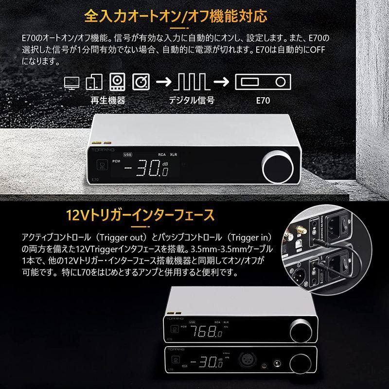 ⭐公式品⭐ Topping E70新登場USB DAC 多機能 プリアンプ機能付き ES9028PROチップ 32Bit/768kHz Bluetoot 【7906742146】(28287円)