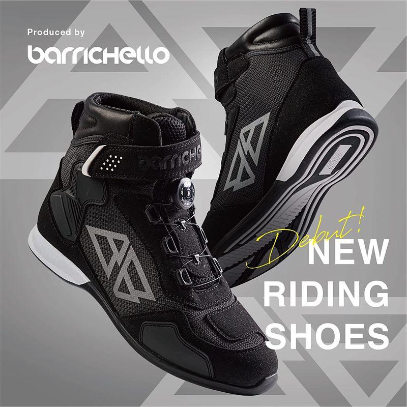 Barrichello(バリチェロ) ライディングシューズ バイク用 ブラック ハイカット27.5cm｜moanashop｜02