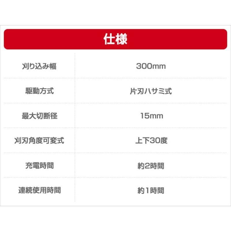 ニシガキ工業　高速バリカン　充電式　(刈り込み幅300mm)　1.0m　N-902