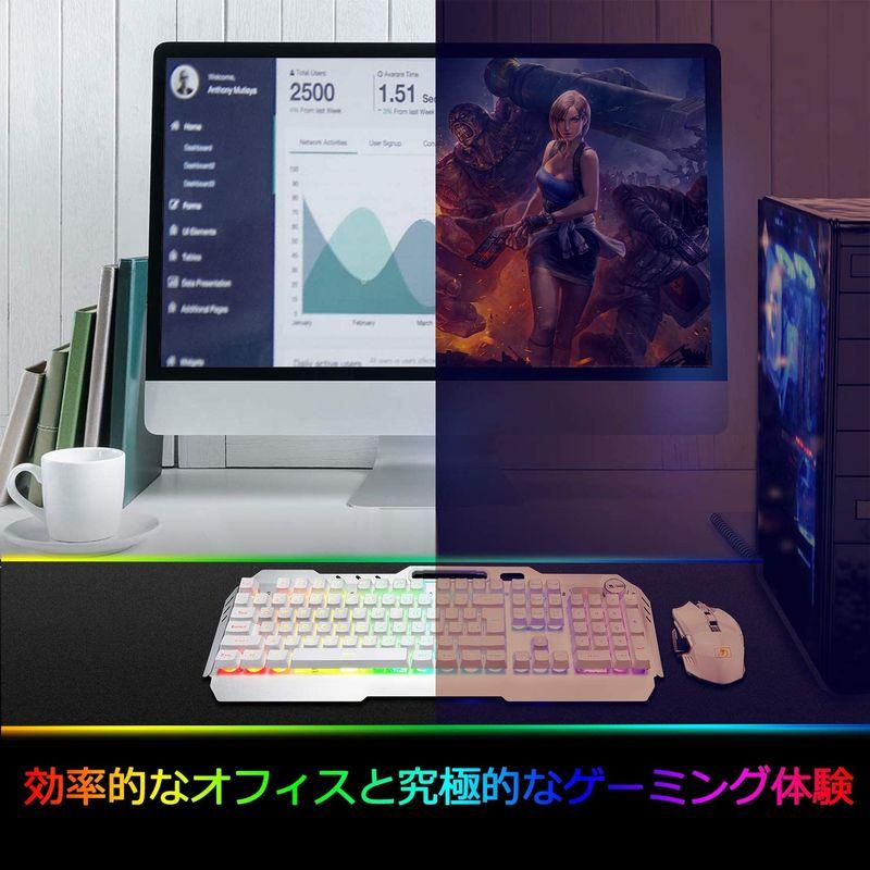 Cross Zebraゲーミングキーボードマウスセット、無線キーボード、英語配列 16RGB LEDバックライト充電式5000ｍAh大容量、｜moanashop｜10