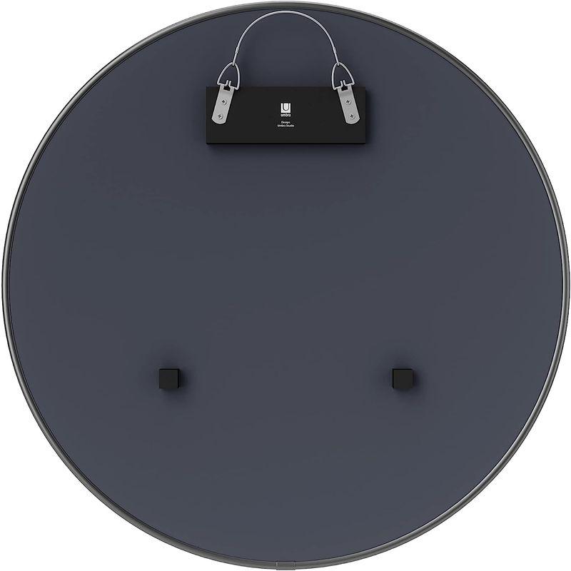 umbra 鏡 フーバミラー 61×61cm 大型 丸型 円 壁掛け 玄関 寝室 リビング ギフト プレゼント チタニウム 鏡 フーバミラー 61×61cm 大型 丸型 円 壁掛け 玄関 寝室 リビング ギフト プレゼント チタニウム