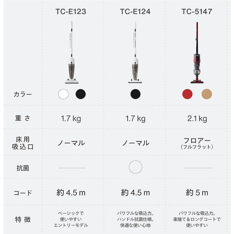 ツインバード 掃除機 紙パック式 スティッククリーナー メタリックグレー TC-E263GY｜moanashop｜03