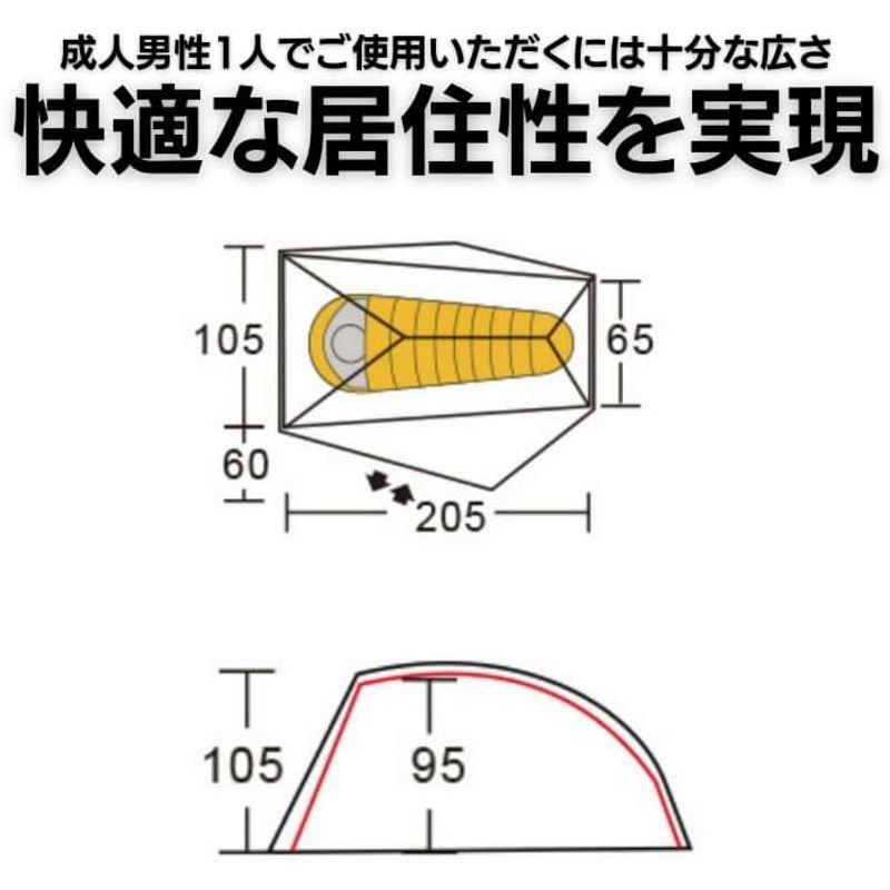 MOBI GARDEN LIGHT WINGS DAC UL1 日本正規品 メッシュインナーテント フットプリント有｜moanashop｜08