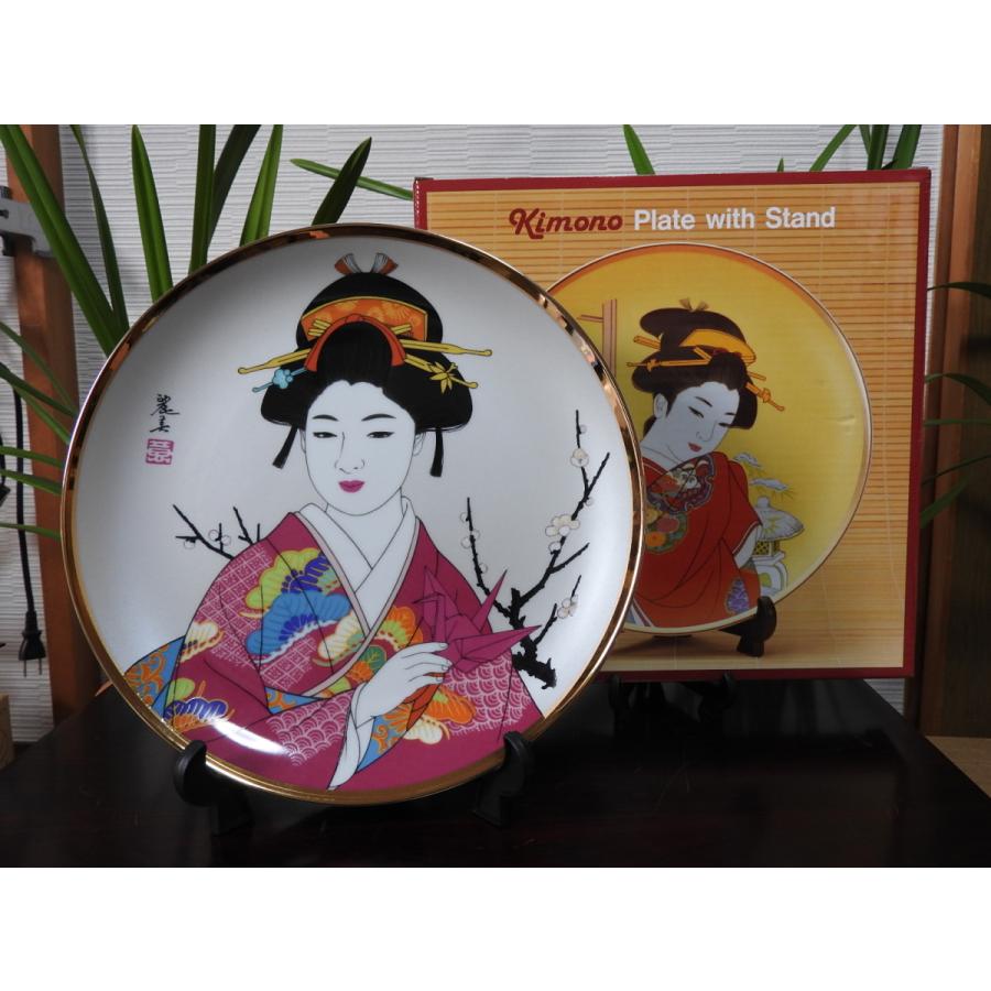 芸者絵画（折り鶴）・ Geisha Girl and Origami crane ・Japanese souvenir |  | 01