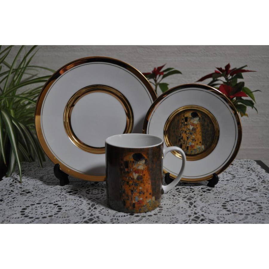 ・グスタフ・クリムト作 ・名画　(接吻)・３ピース　モーニングセット・アフタヌーン ティーセット・ | 