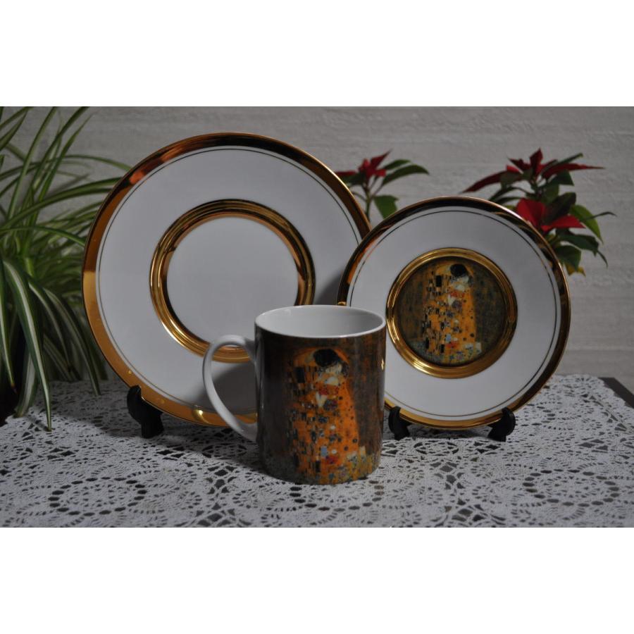 ・グスタフ・クリムト作 ・名画　(接吻)・３ピース　モーニングセット・アフタヌーン ティーセット・ |  | 01