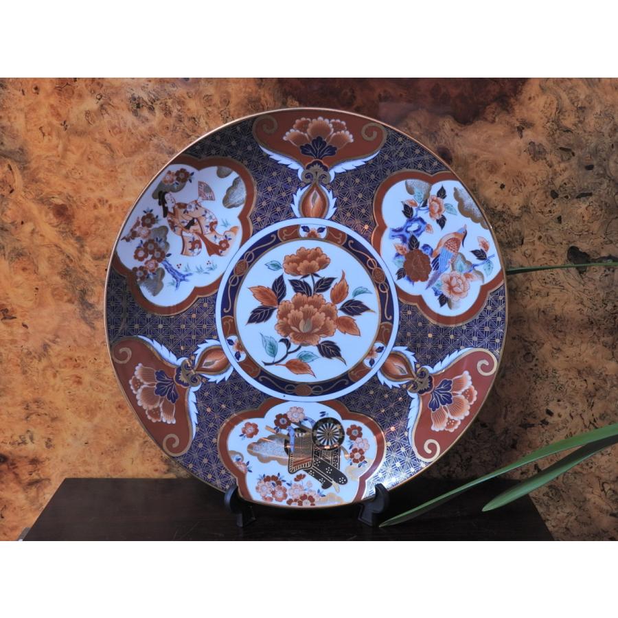 伊万里調牡丹絵柄 36cm 飾り特大皿 | 