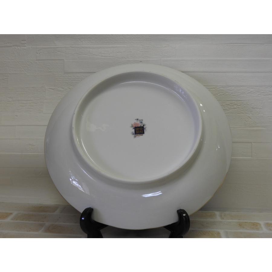 30.5cm 花型高台皿　花絵柄・スプリングガーデン絵　 |  | 01