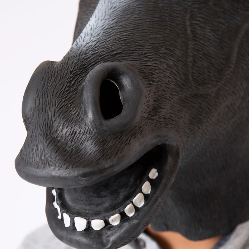 ハロウィン コスプレ 衣装 ラバーマスク おもしろマスク マスク グッズ メンズ ユニセックス おもしろグッズ 面白い 被り物 動物 黒馬 馬 Mobiledepart 2nd 通販 Yahoo ショッピング