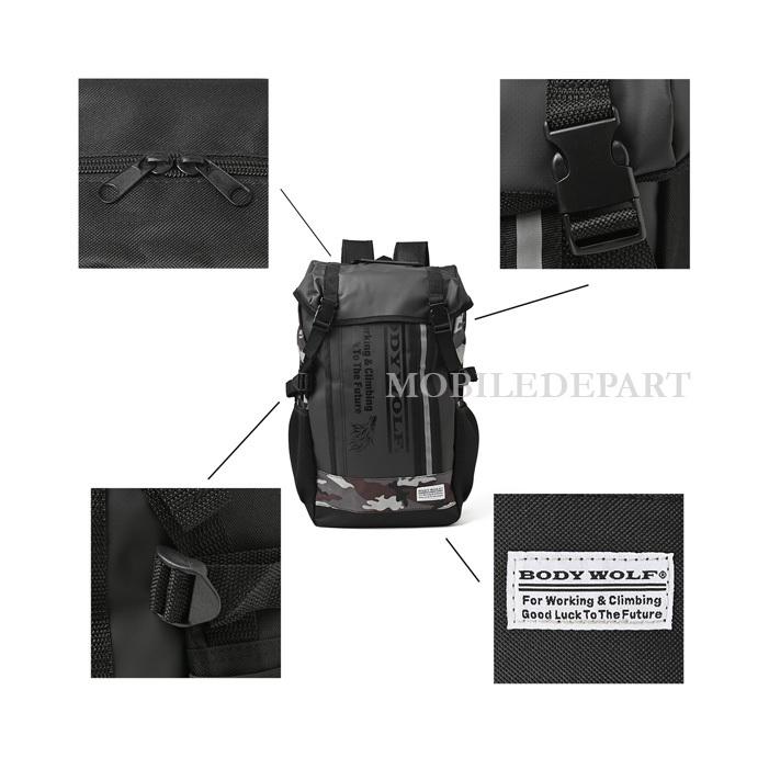 リュック＋上下服 フラップ リュック 大容量 スクエア型 メンズ レディース