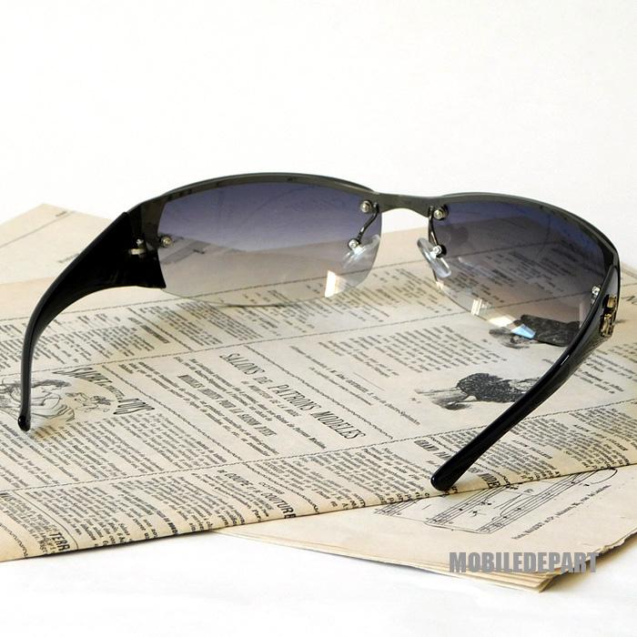 オラオラ系 ちょい悪系 サングラス メンズ UVカット メタルパーツ付き