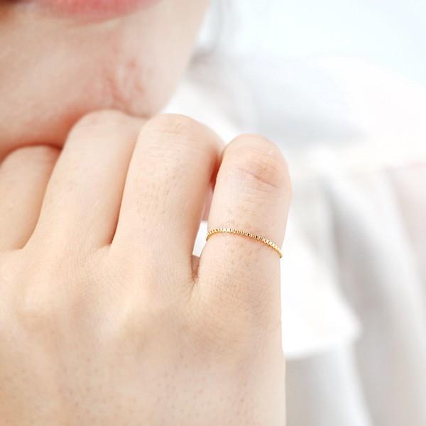チェーンリング K18 18金 リング ゴールド ピンキーリング シンプル ベネチアンチェーンリング 母の日 プレゼント ギフト Nsk 43 アクセサリー通販 モバナナ 通販 Yahoo ショッピング