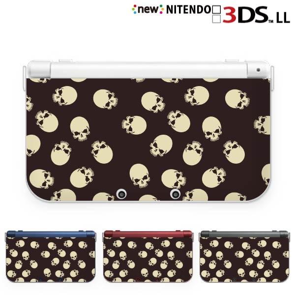ニンテンドー new 3DS   new 3DS LL   3DS カバー ケース スカル1 骸骨 ガイコツ ドクロ メール便送料無料