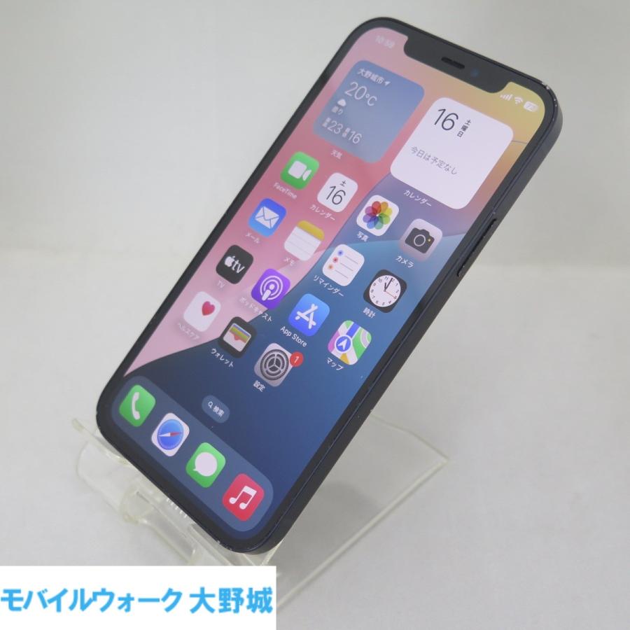 iPhone 12 64GB ブラック au SIMロック解除済 中古品 : モバイル 