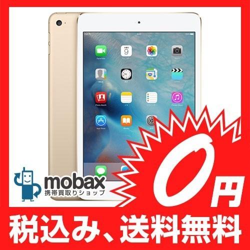 ◆キャンペーン※ネットワーク利用制限(◯)【新品未使用品】au版 iPad mini 4 Wi-Fi Cellular 64GB [ゴールド]MK752J/A 白ロム Apple｜mobax