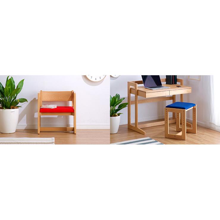 杉無垢の電動昇降デスク×椅子のセット