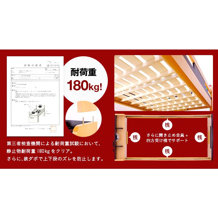 システムベッド 子供 大人用 分離可能 耐荷重180kg 宮付き ロフトベッド おしゃれ 学習机 デスク Chambre5(シャンブル5) 4点セット 8色対応_16