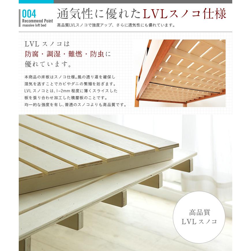 smart-i 耐荷重300kg 宮付き ハイタイプ ロフトベッド ロフト smart-i 耐荷重300kg 宮付き ハイタイプ ロフトベッド ロフト