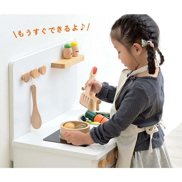 組立品 ボウル付き IHコンロタイプ ままごとキッチン おままごとキッチン ままごとセット ままごと キッチン 木製 poet(ポエト) 4色対応_12