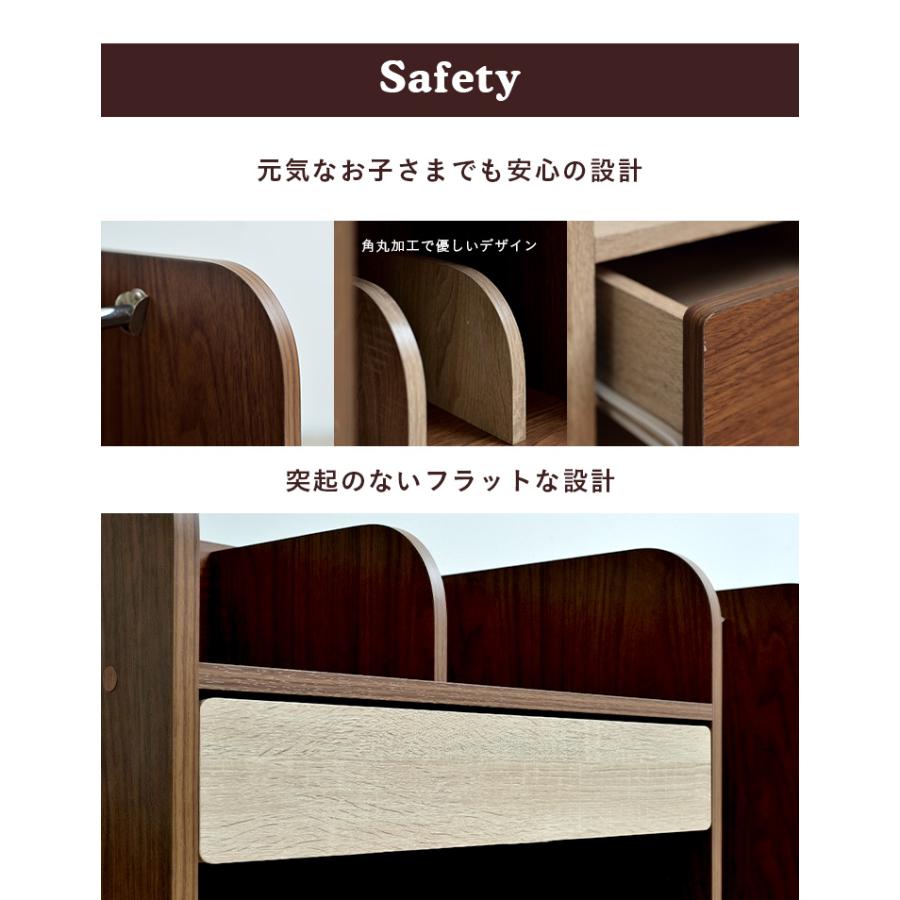 ランドセルラック キャスター付き ランドセル収納 キッズラック 子供部屋 おしゃれ 収納 棚 幅93cm Cacao(カカオ) ワイド 4色対応の画像