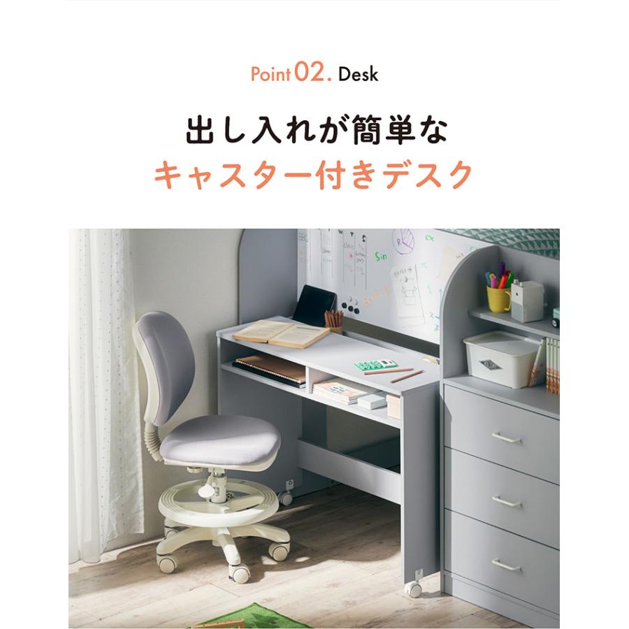 2人用学習机＆ベッド smart-i システムベッド 子供 大人用 ロフトベッド システムデスク