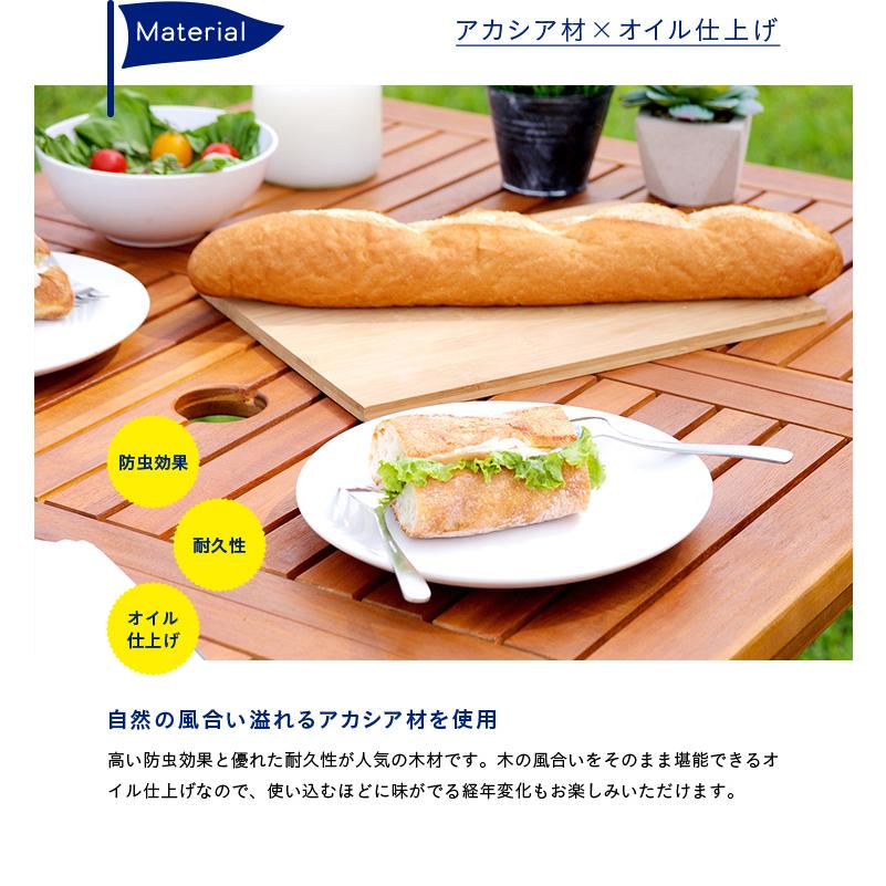 ガーデンファニチャー ガーデンテーブル ガーデンチェア 木製テーブル 木製チェア 折りたたみテーブル 折りたたみチェア 5点セット VFS-GT10FJ
