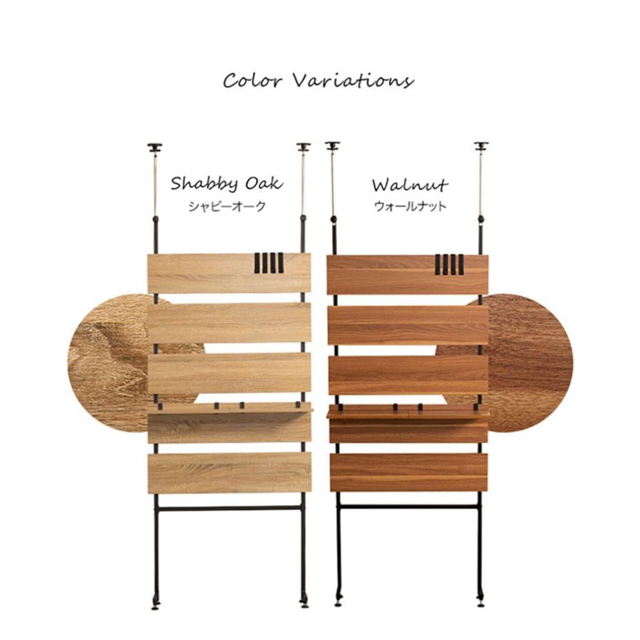 収納家具 ディスプレイラック 薄型 スリム 間仕切り 棚 壁掛け 突っ張り 帽子 ウォールシェルフ 突っ張り木板ラダーラック Escala(エスカーラ) 幅80cm 2色対応 |  | 04