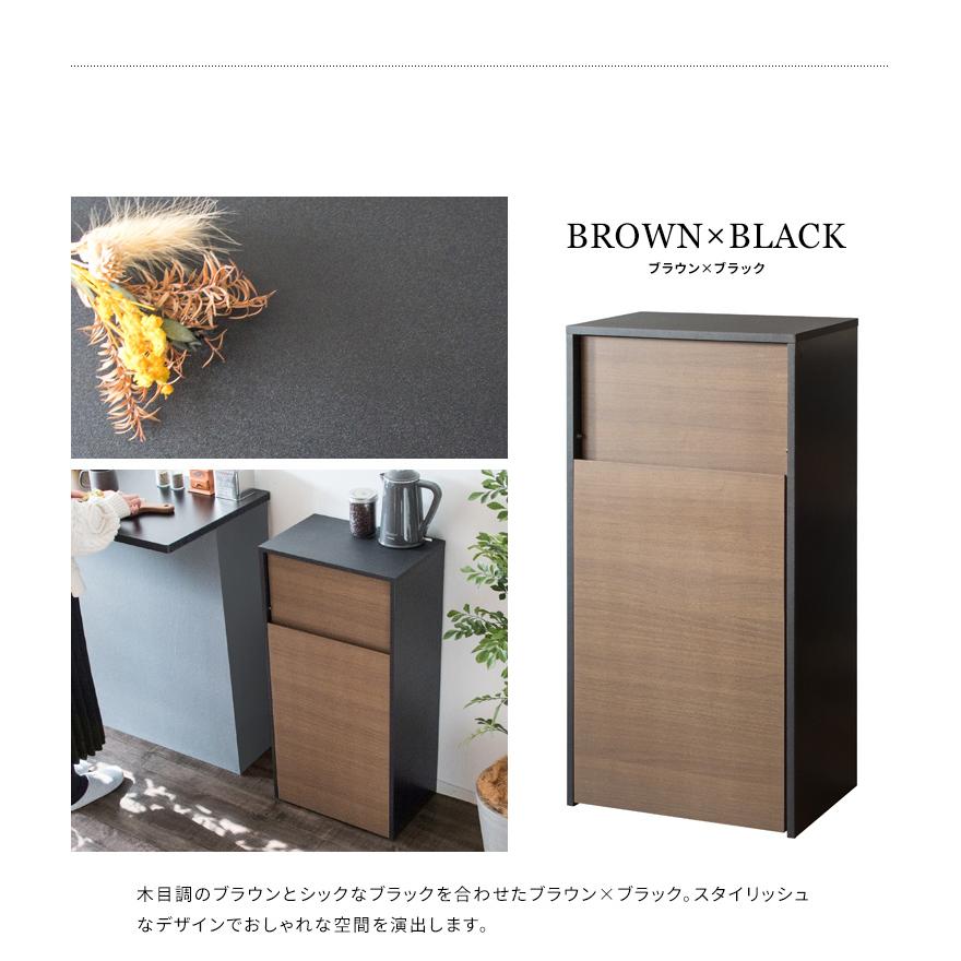 キャスターダストボックス 45L ダストボックス ごみ箱 ゴミ箱 キャスター付 天板 おしゃれ キッチン 収納 ブラウン ブラック ホワイト Helios(ヘリオス) 4色対応 |  | 09