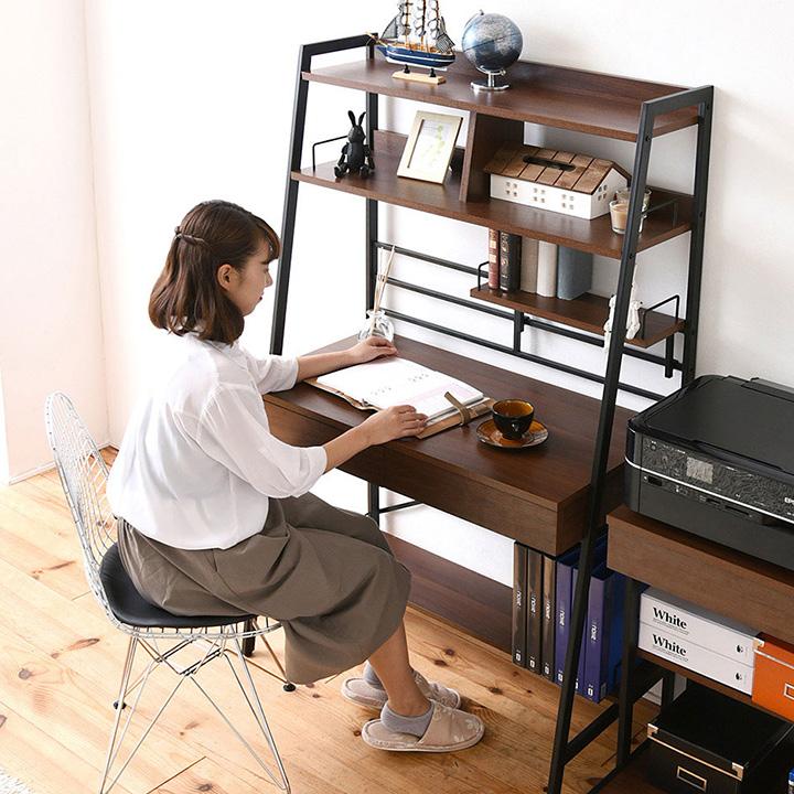 2WAY パソコンデスク WAYBECK(ウェイベック) 上部収納付き 高さ調整  