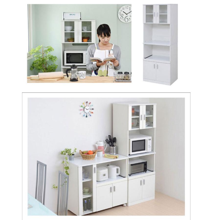 収納 キッチン 台所 ラック 棚 食器棚 おしゃれ モダン コンセント キャビネット ストック ストック収納 収納家具 SIMシリーズ レンジボード FAP-0016 幅60cm |  | 03
