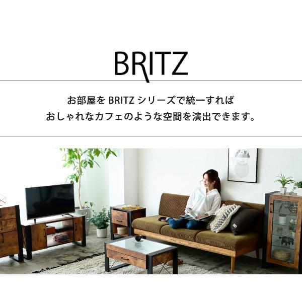 センターテーブル BRITZ ヴィンテージ風コレクションテーブル FBR-0005 ローテーブル センターテーブル おしゃれ リビングテーブル 木目 収納付き ガラス天板｜mobel｜04