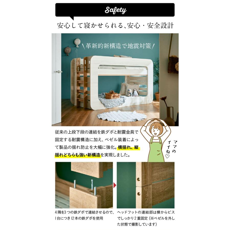 特許構造 耐荷重500kg 二段ベッド 2段ベッド 二段ベット 2段ベット