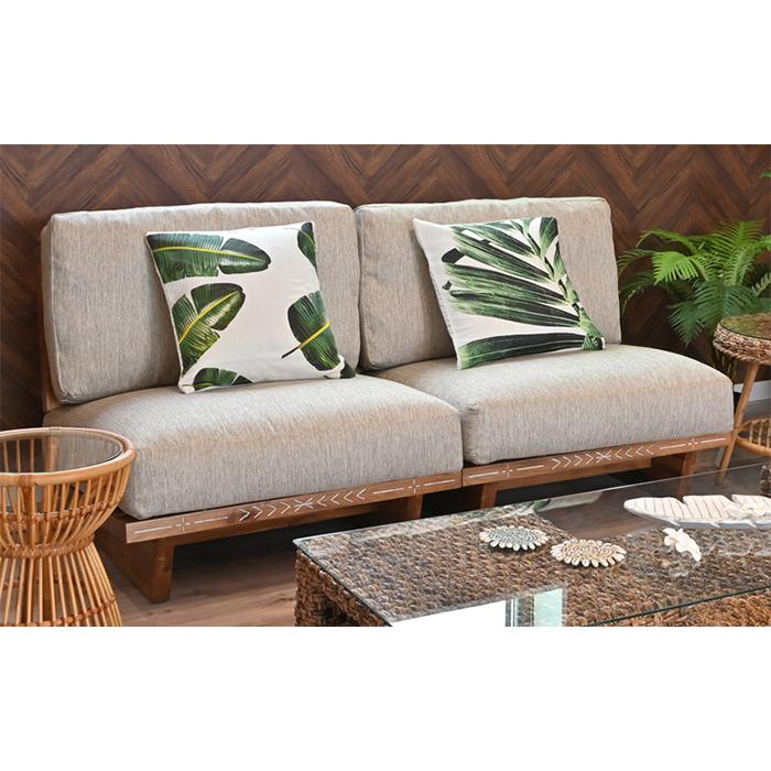 ローソファ おしゃれ カジュアルハワイアン 1人掛け ソファ 幅80