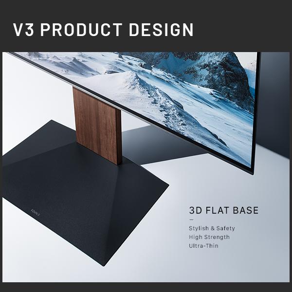 32〜80インチ対応 テレビスタンド 壁寄せ ロータイプ リビング ディスプレイ WALL(ウォール) 壁寄せTVスタンド V3 ロータイプ 【漆黒】 7色対応