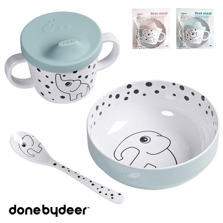 離乳食デビュー ベビー食器3点セット ベビー用品 離乳食グッズ メラミン食器 北欧 Done By Deer ダンバイディアー ハッピードットファーストミールセット 2409 家具通販のメーベル 通販 Yahoo ショッピング