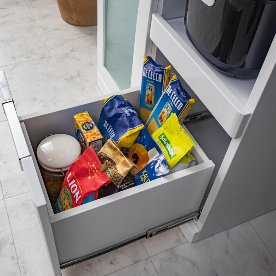 完成品 鏡面ホワイト レンジ台 幅70cm レンジラック レンジ収納 レンジボード 食器棚 キッチンボード 70幅 ロータイプ 収納ラック 棚 引き出し おしゃれ Nアクア |  | 07