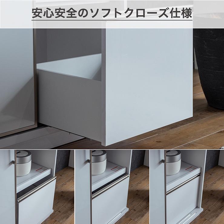 搬入・組立設置付き 国産 扉付きキッチンボード 幅122cm キッチン収納 キッチンラック 食器棚 食器収納 レンジ台 ダイニングボード ガラス おしゃれ モイス加工 |  | 07