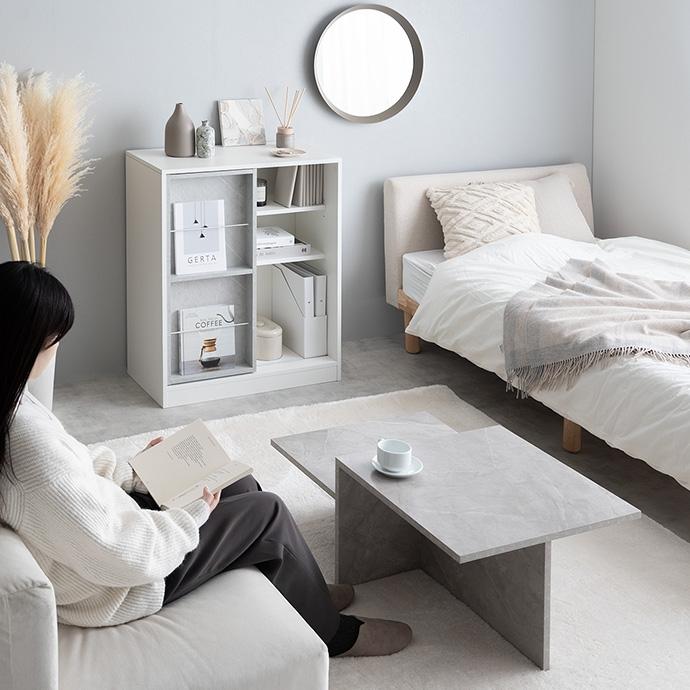 本棚 大容量 幅71cm ブックシェルフ コミックラック 3段 ディスプレイ 漫画収納 マガジンラック おしゃれ 子供部屋 スライド式 本棚ラック Mysa(ミーサ) 2色対応 |  | 21