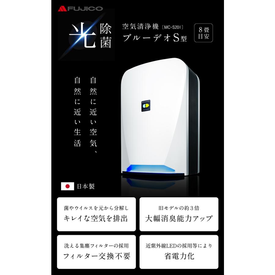 日本製/8畳用/日本アトピー協会推薦品 空気清浄機 Blue Deo