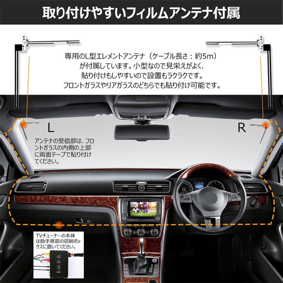 4×4フルセグ車載用地デジチューナー1080P HD OUT対応自動切替高性能