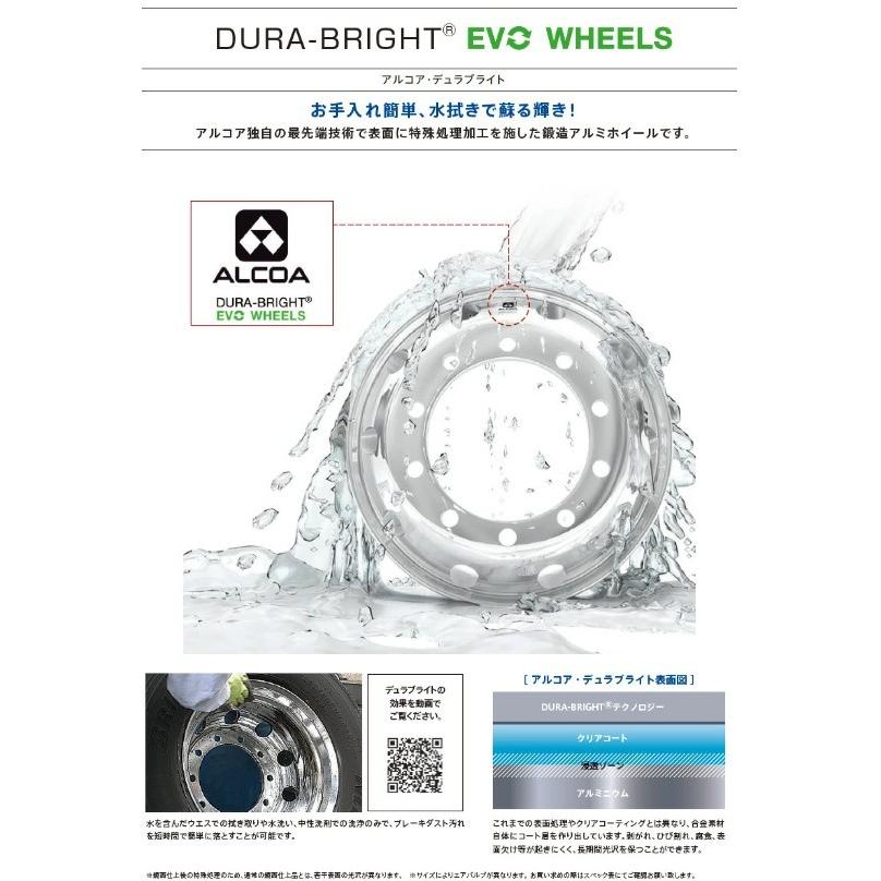 アルコア デュラブライト アルミホイール 871523DB 10穴 22.5×7.50