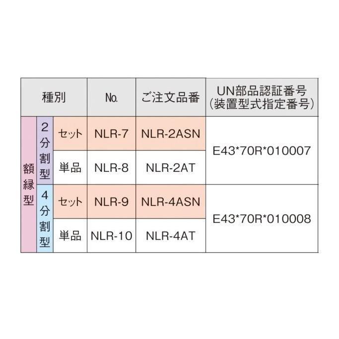 小糸製作所 KOITO(小糸製作所) NLR-2AT 大型後部反射器 額縁型 二分割