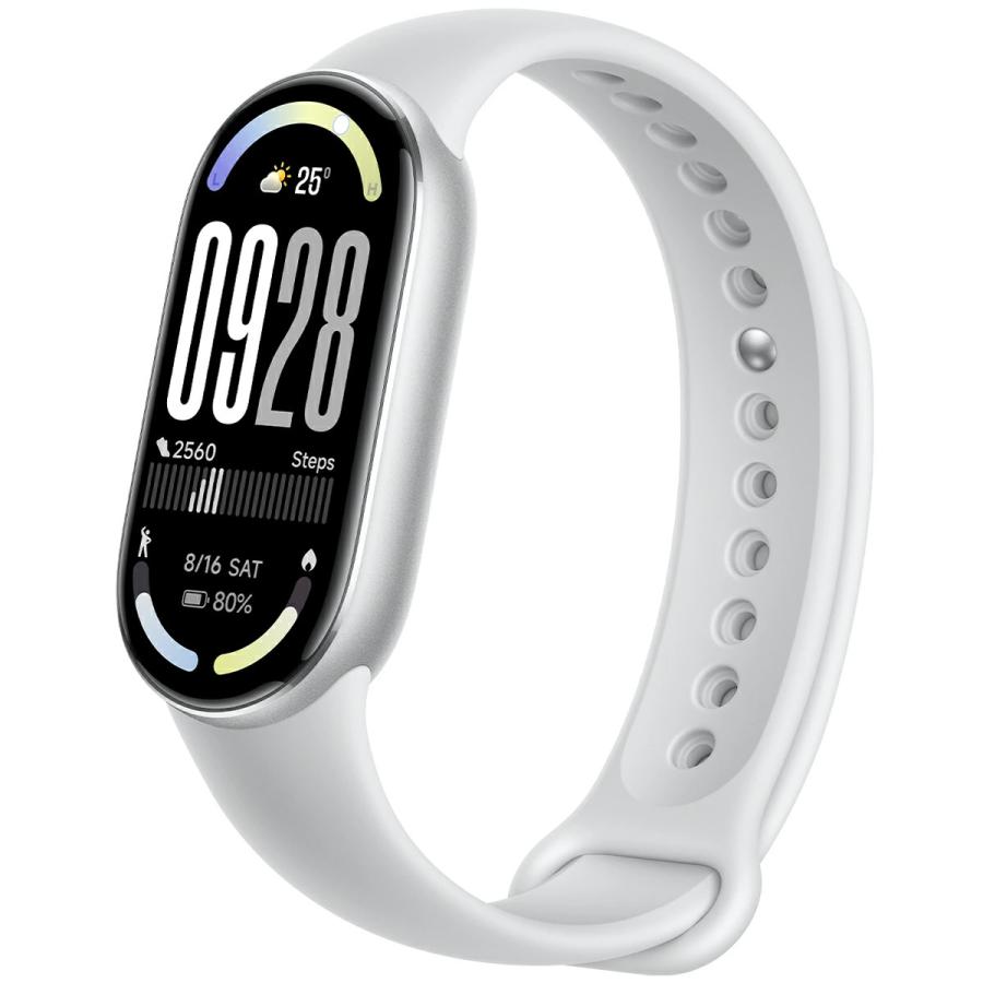 Xiaomi Smart Band 10 グレイシャーシルバー BHR07PSGLの画像