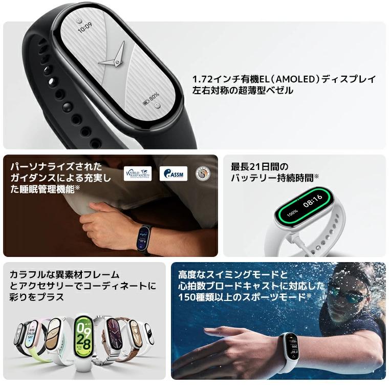 Xiaomi Smart Band 10 グレイシャーシルバー BHR07PSGLの画像