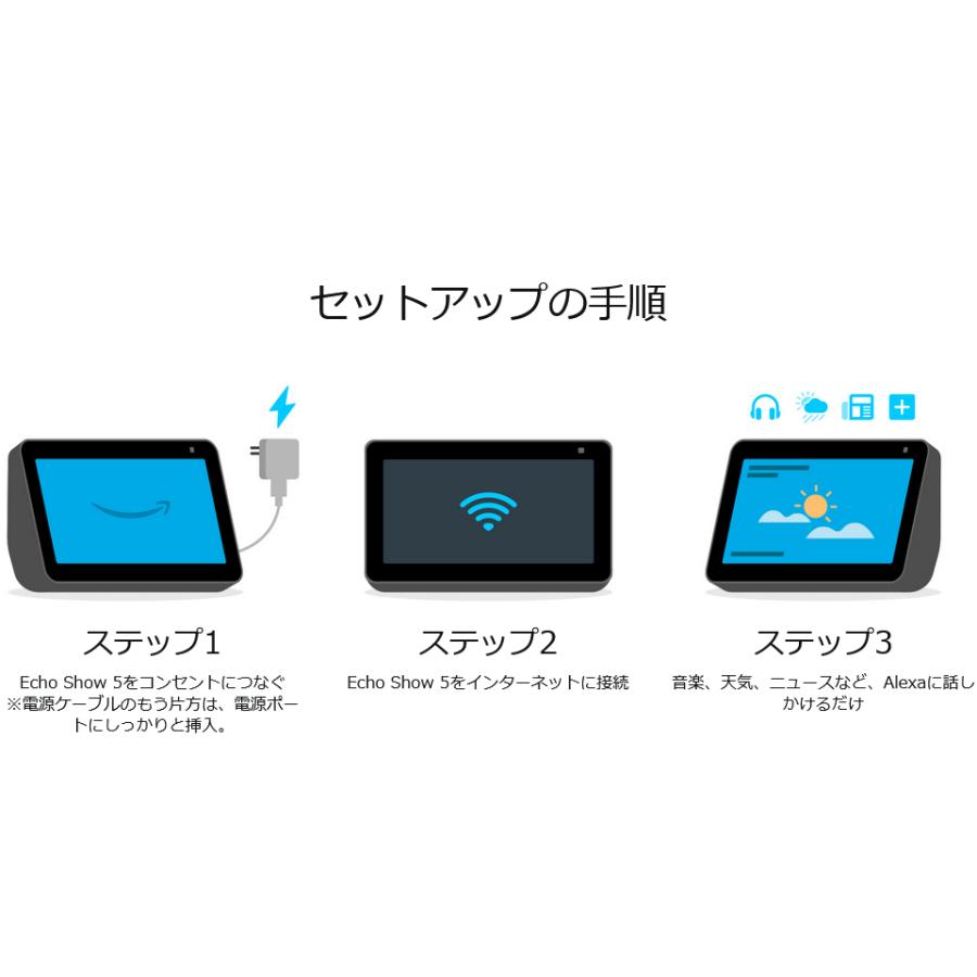 Echo Show 5 (第3世代) スマートスピーカー ＋おまけ Amazon | Echo Show 5 第3世代 - スマートディスプレイ with Alexa