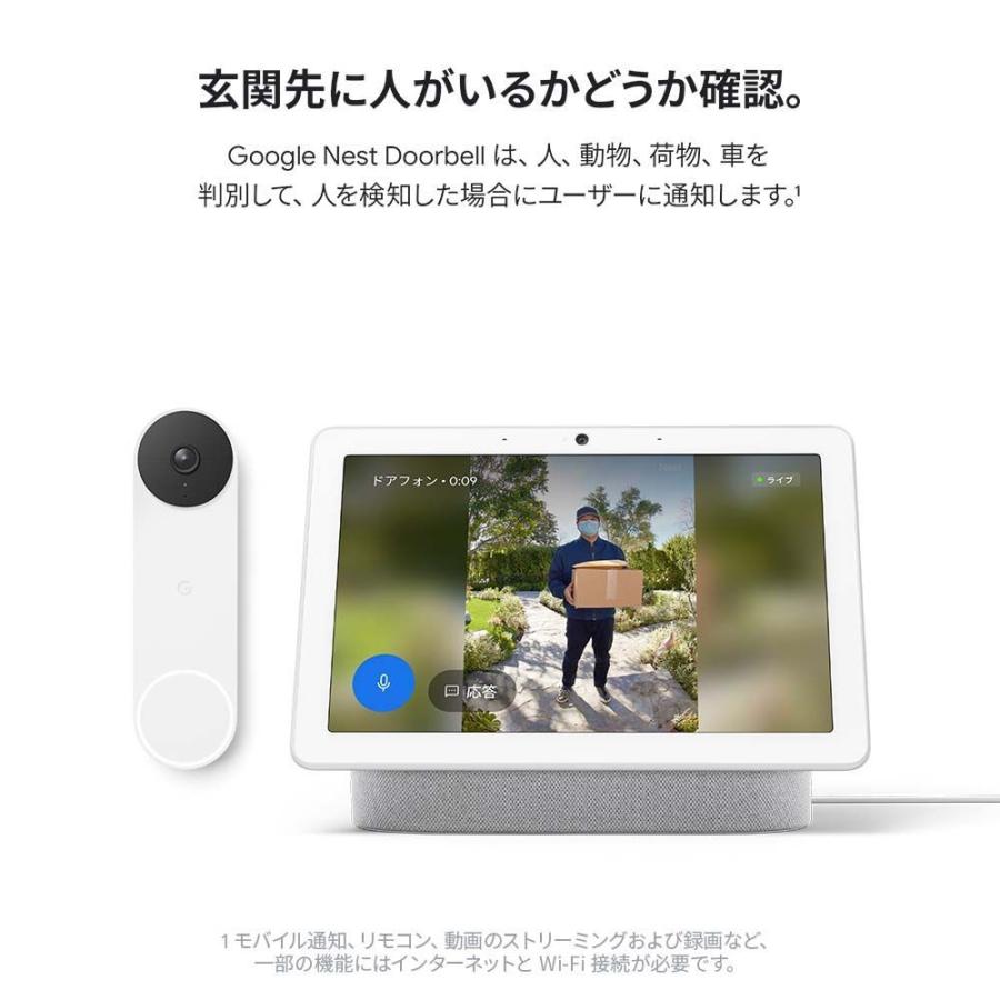 Google Nest Doorbell (Battery Type）Snow GA01318-JP : Mobile